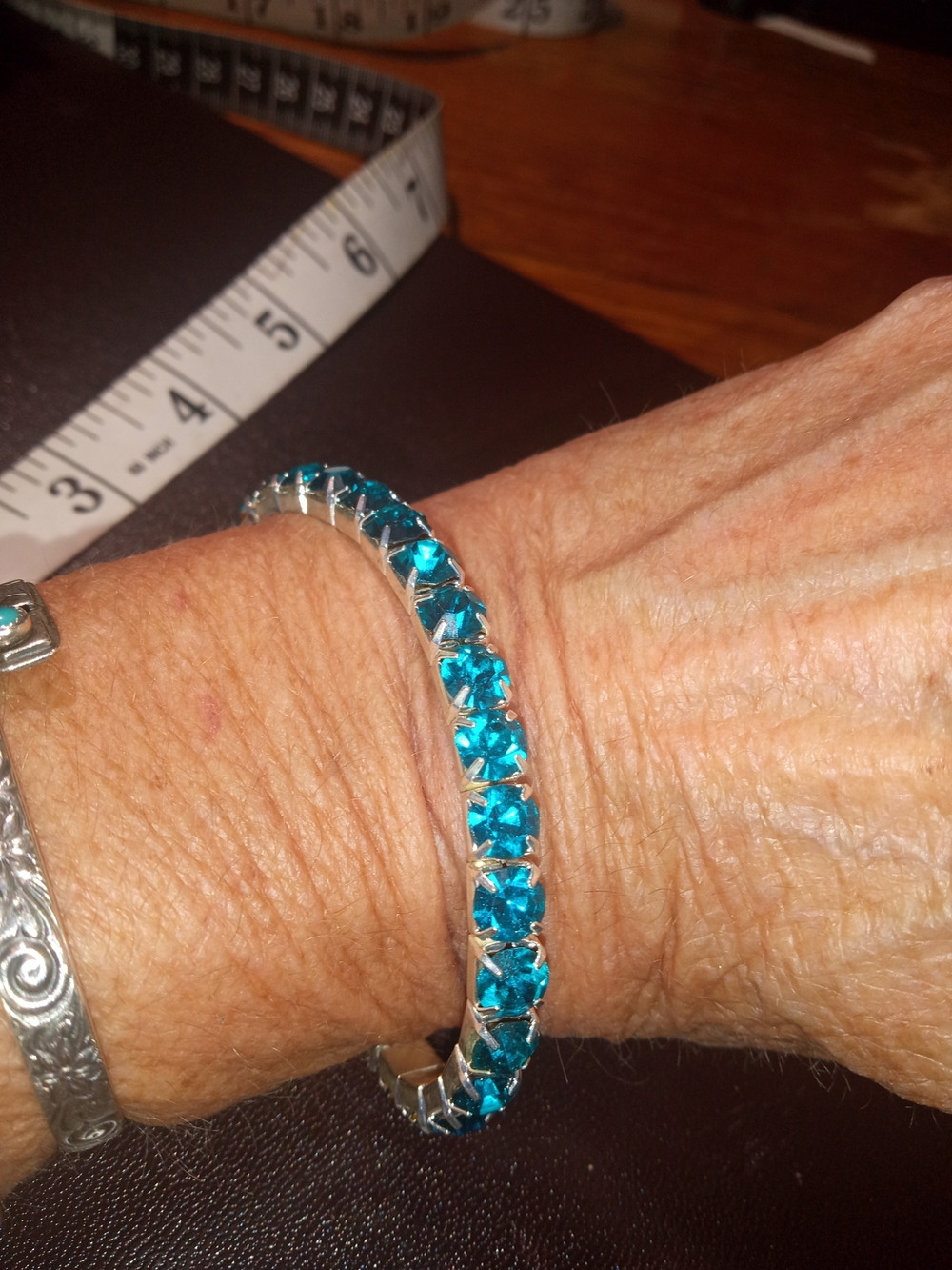 Blue Crystal Tennis Bracelet - Women Jewelry